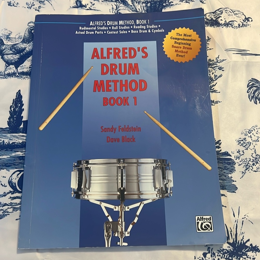 Alfred's Drum Method, Book 1 like new beginner snare drum book used in school
